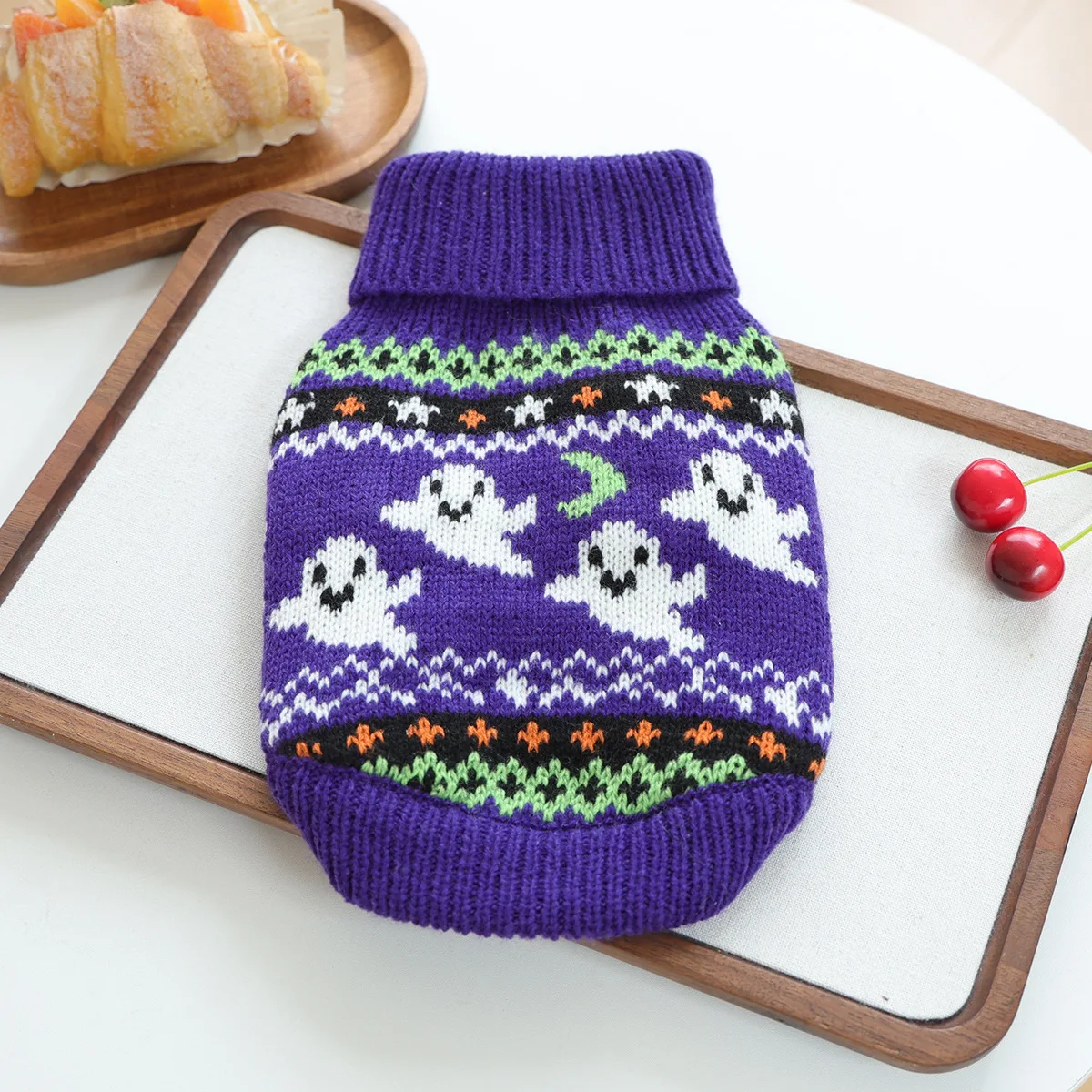 Halloween-Kostüme für Hunde, Herbst-Winter-Pullover, Mantel und Jacke, XS-XL, hoher Kragen, Katzenkleidung, Chihuahua, Yorkshire – Detail 6