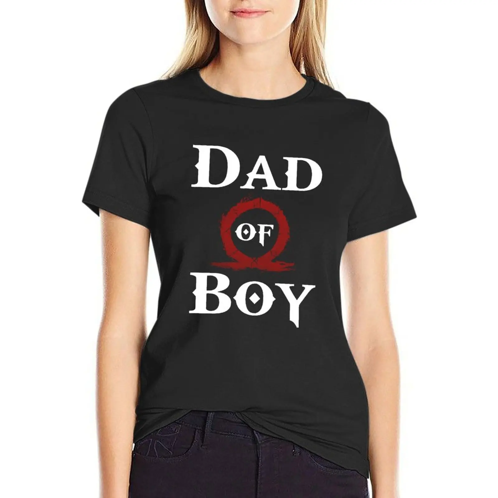 

Dad of Boy T-Shirt tops Female clothing rock and roll t shirts for Women