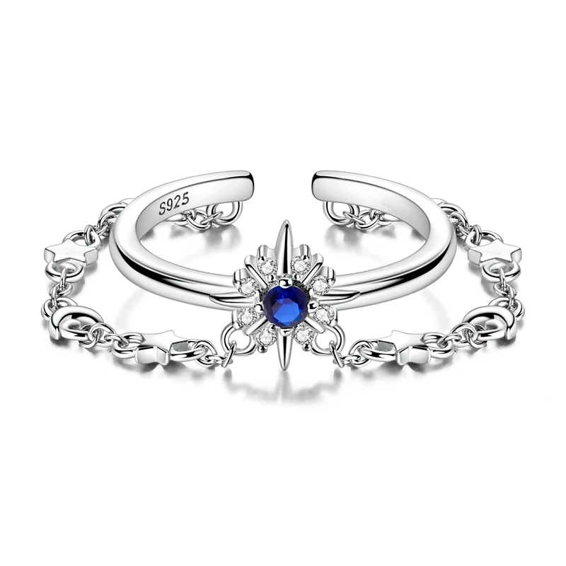 

Original 925 Sterling Silver Double Layer Bow Wide Open Rings For Women Girls Jewelry Birthday Anniversary Gifts