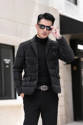 2023 new arrival winter jacket 90% White Duck down lapel jacket men,thicken warm high quality parkas trench coat size M-5XL