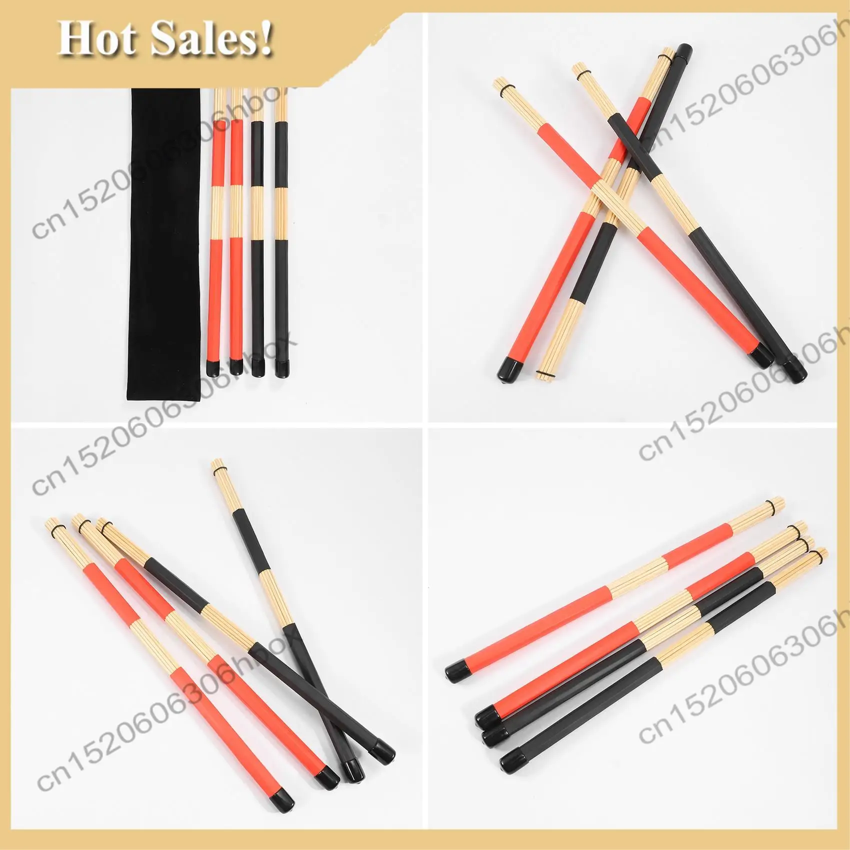

-HOPE 2 Pairs Drum Sticks Brushes Rute Jazz Drumsticks Practical Drumsticks For Skilled Drummers To Create New Sound Of Drum
