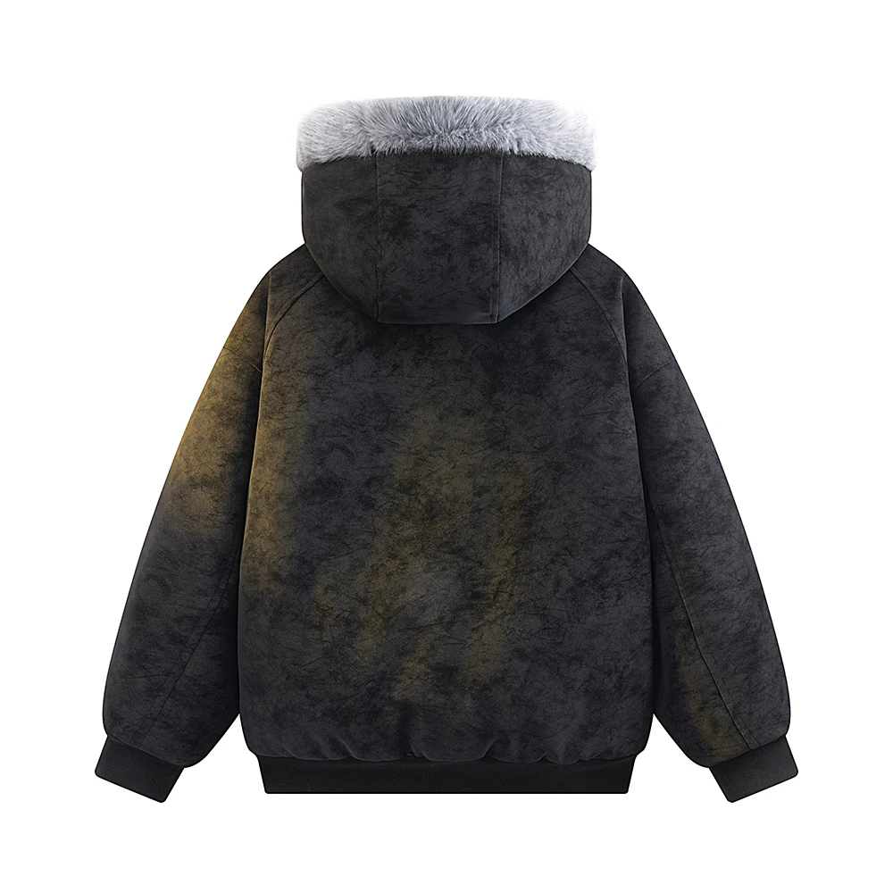 الشتاء الرجال عارضة معطف مقنع دافئ في الهواء الطلق سميكة يندبروف وسادة مبطنة أزياء الرجال ارتداء بلون فضفاض السترات #2