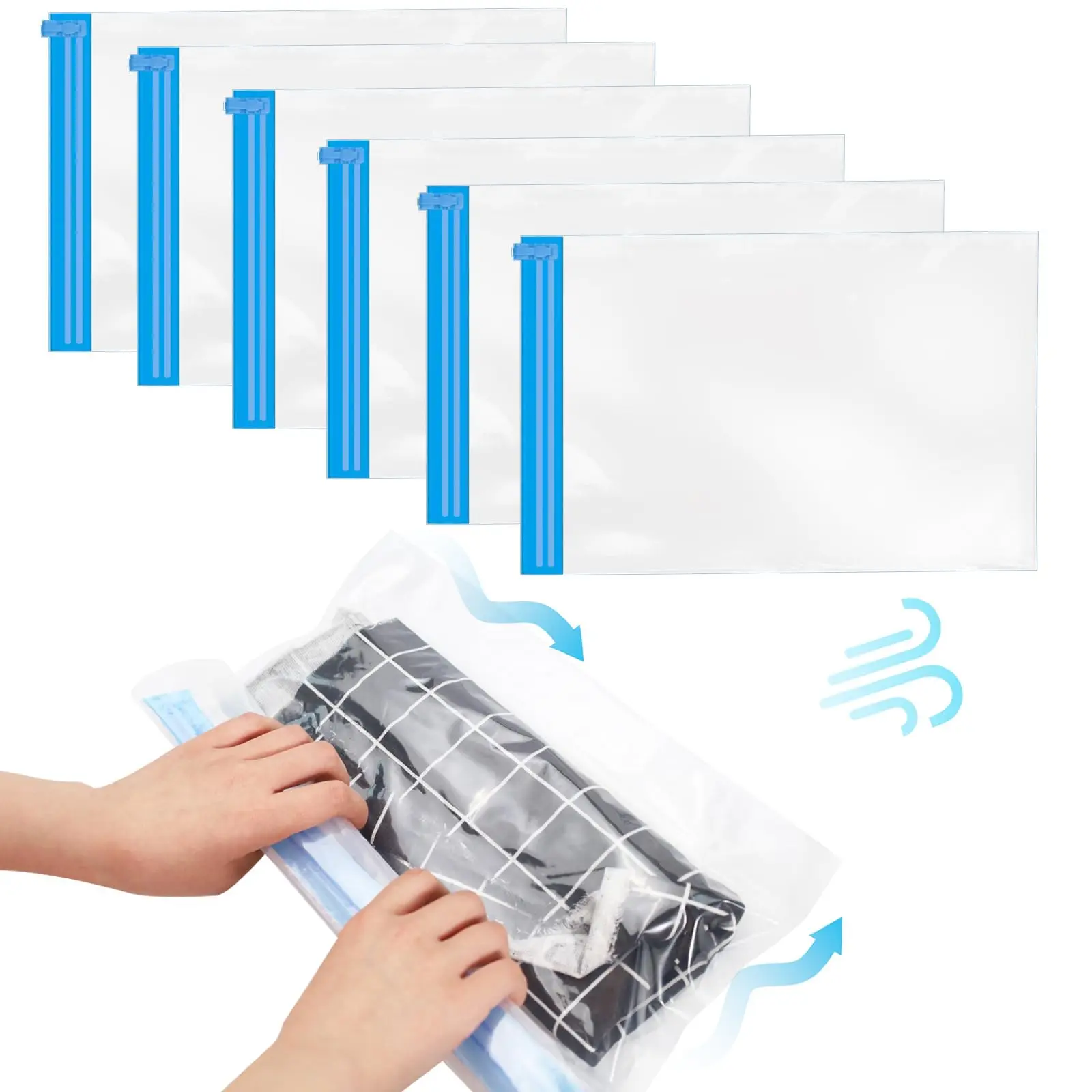 Compression Bags for Travel - Travel Essentials -  Space Saver Bags - No Vacuum Needed - Storage Bags for Cruise Accessories
