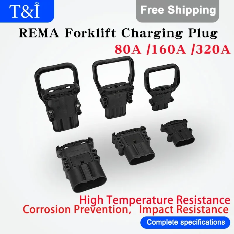 

1/5/20 Sets REMA Style 80A 160A 320A Electric Forklift Connector Male Female Connector High Current Battery Charging Connector