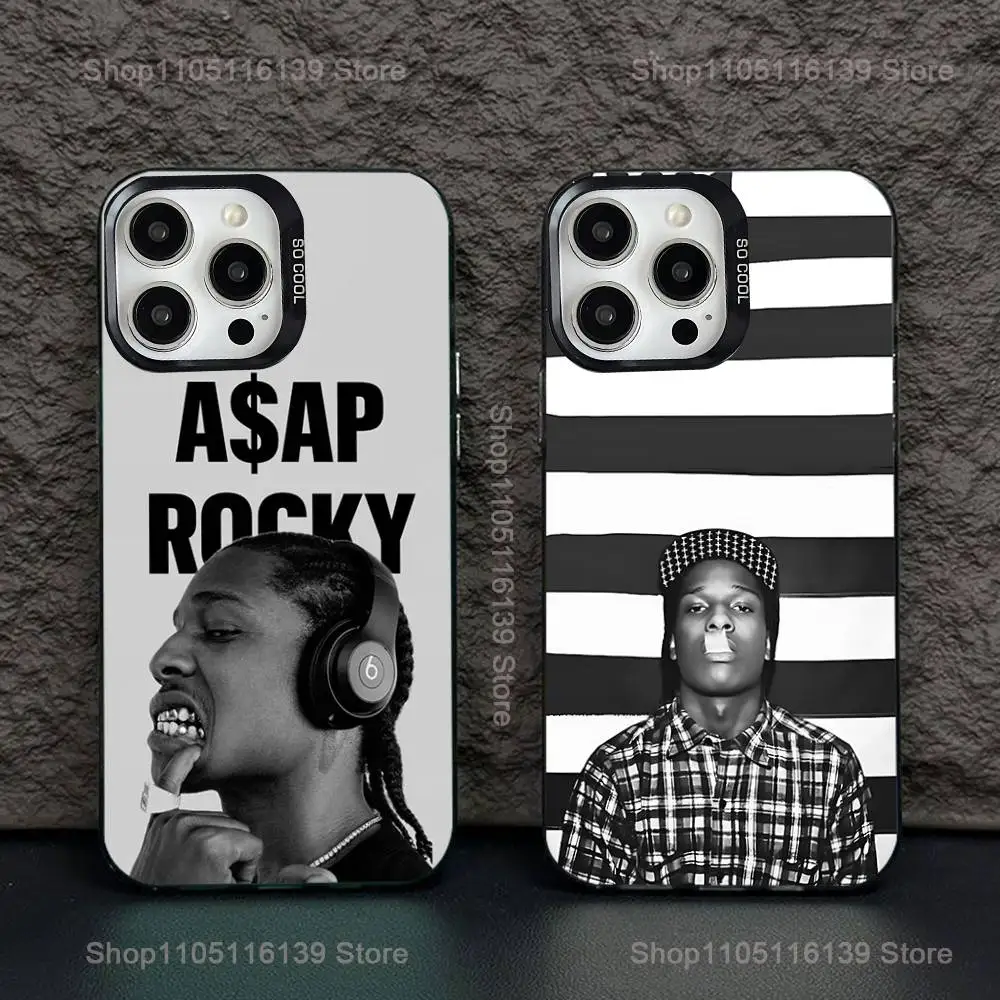 

A-A$AP R-Rocky Rapper Phone Case For iPhone 16,15,14,13,12,11,Pro,XS,Max,Plus,Mini,SE Black Candy Matte Shockproof Cover