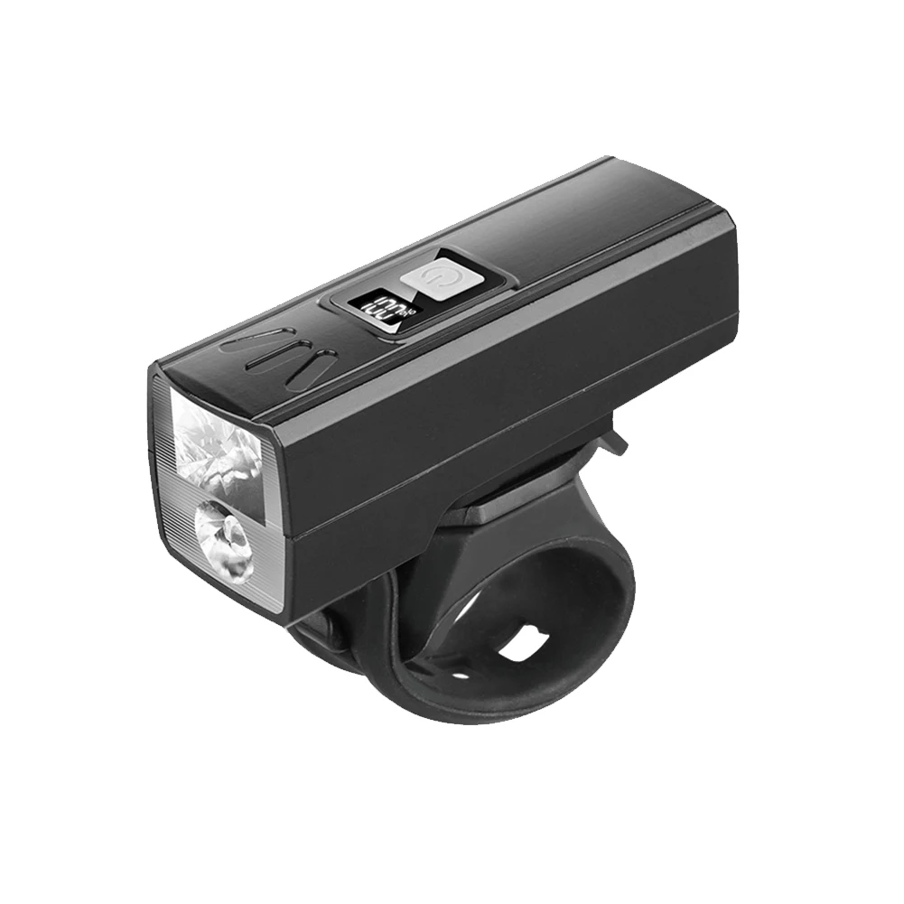 

Highlight LED Light with Silicone Pad Zoom Bicycle Front Light Digital Display Bicycle Flashlight for Travel Cycling Accessories