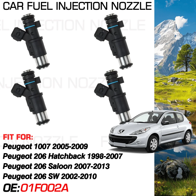 

01F002A for Peugeot 1007 2005-2009 Peugeot 206 Hatch Peugeot 206 Saloon Peugeot 206 SW Car Fuel Injectors Nozzle Injection Parts