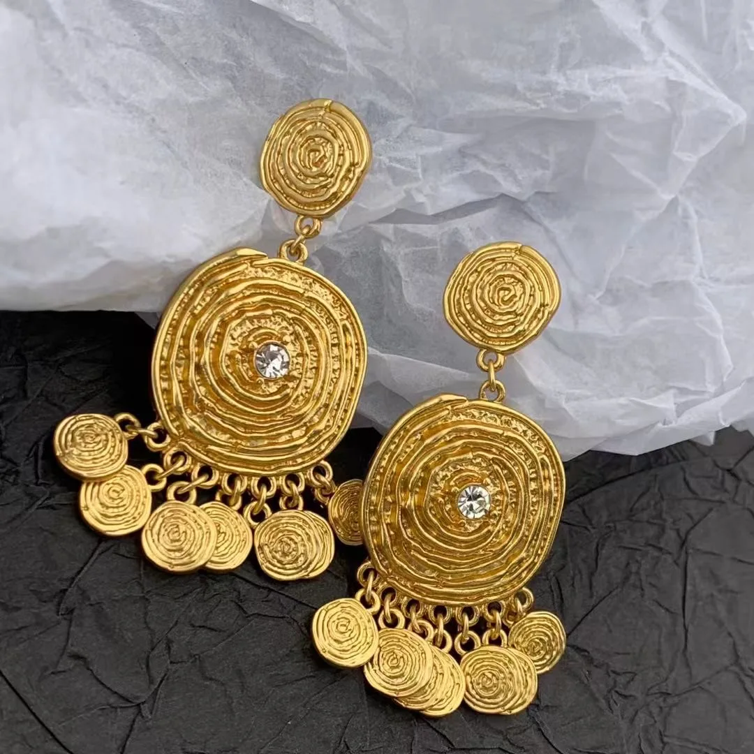 

Medieval Vintage Ring tassel pendant Ear drop earrings for women's girl jewelry wholesale