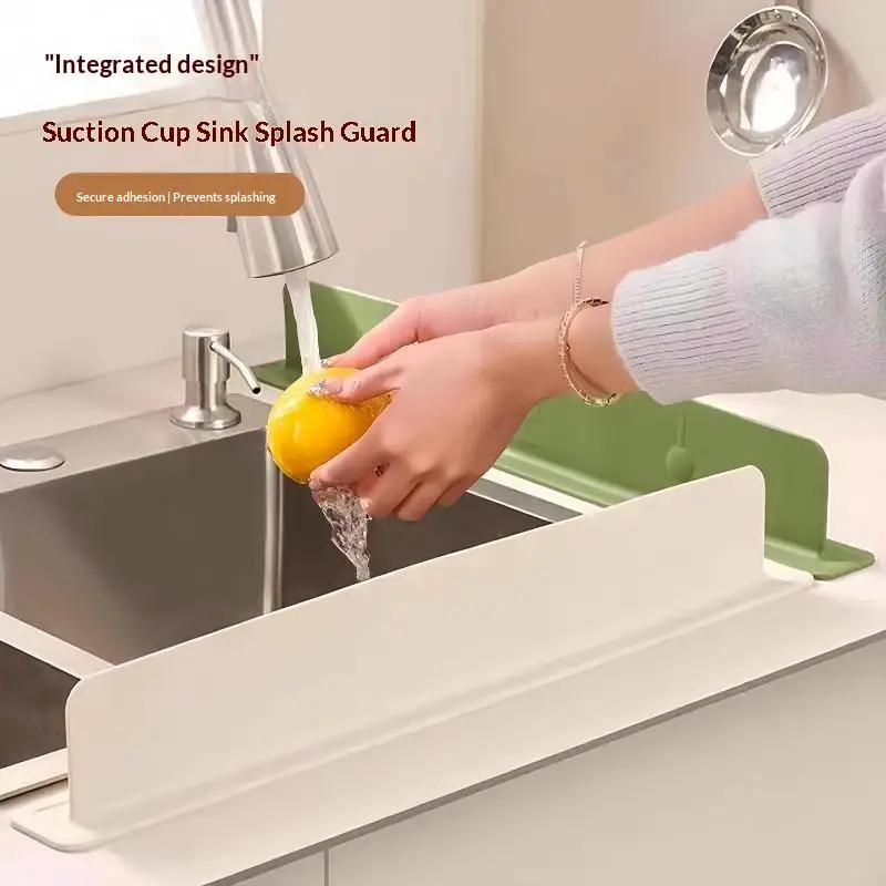 Silicone Sink Baffle Splash Guard With Suction Cup Pool To Protect Clothes From Splashing Water Baffle Kitchen Parts