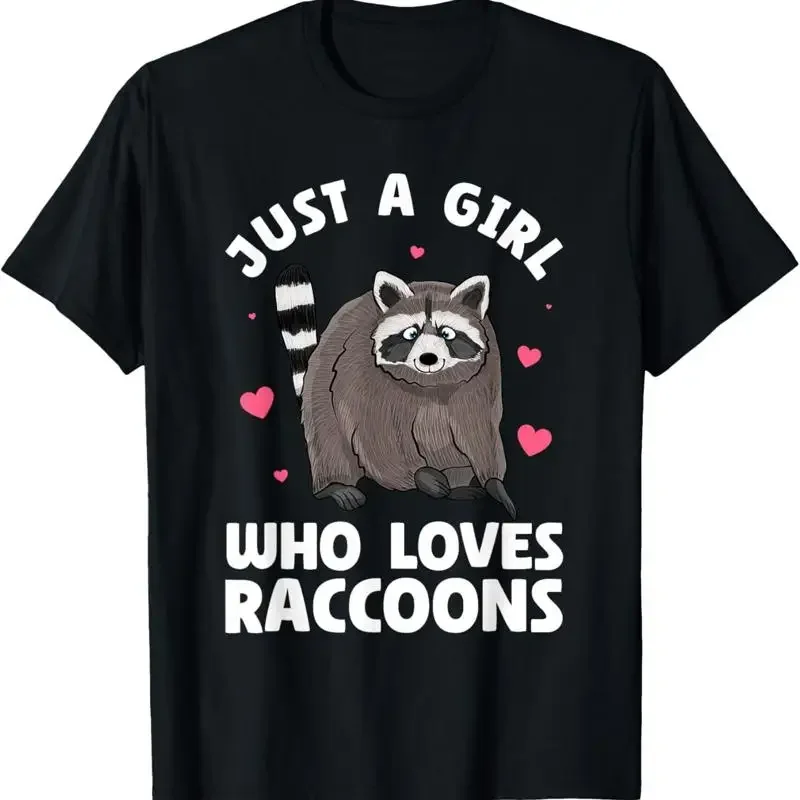 Cool Raccoon Art For Women Girls Racoon Lovers T Shirt