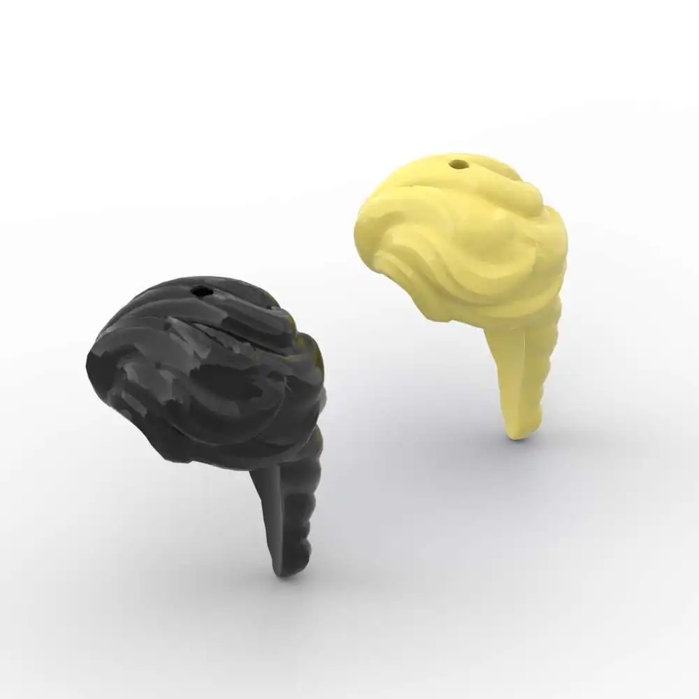 MOC 10 Uds. Parte de ladrillos 18844 bloques de construcción de amigos del pelo largo con cola de caballo juguete de partículas de ensamblaje francés regalos de cumpleaños para niños