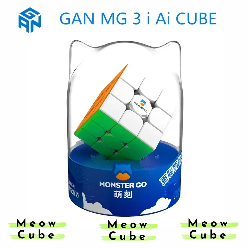 [MeowCube] GAN MonsterGo MG3 Ai Cube enlatado inteligente MG3i Cubo educativo profesional Magic SpeedCube juguetes de regalo