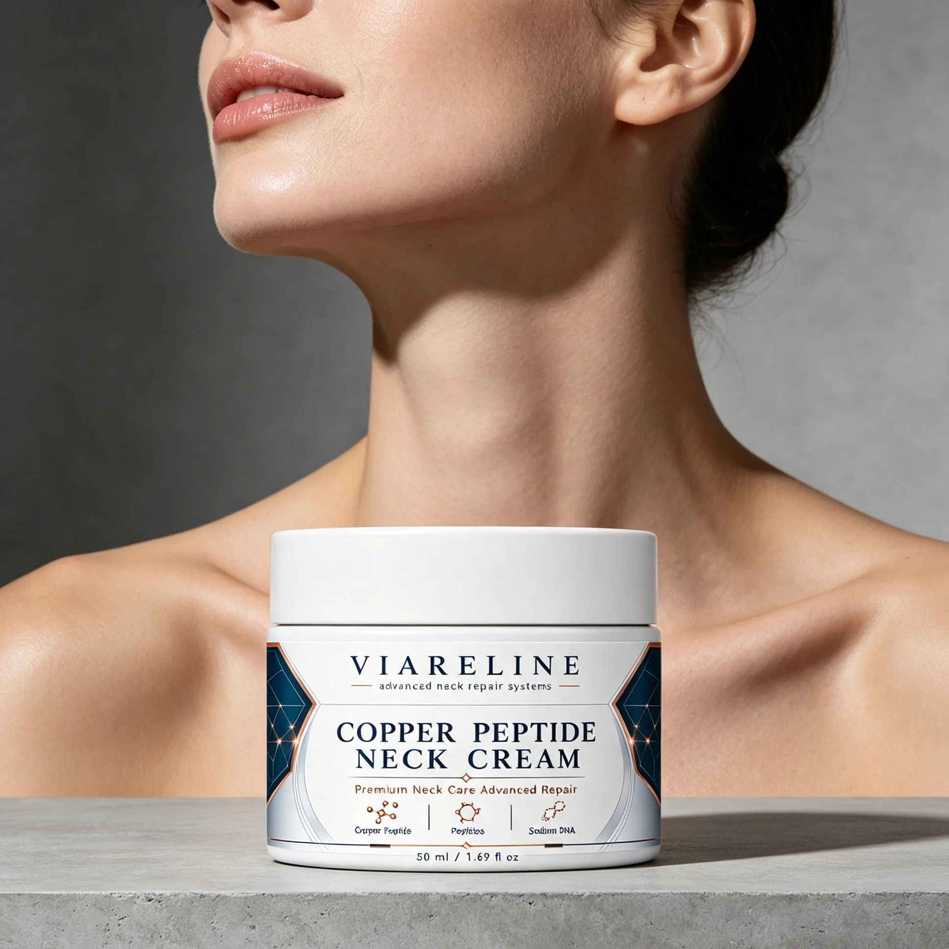 Advanced Copper Peptide Neck Firming Cream Anti-Aging Lifting Neck Wrinkle Remover Dark Neck Brightening Skin Care Neck Cream