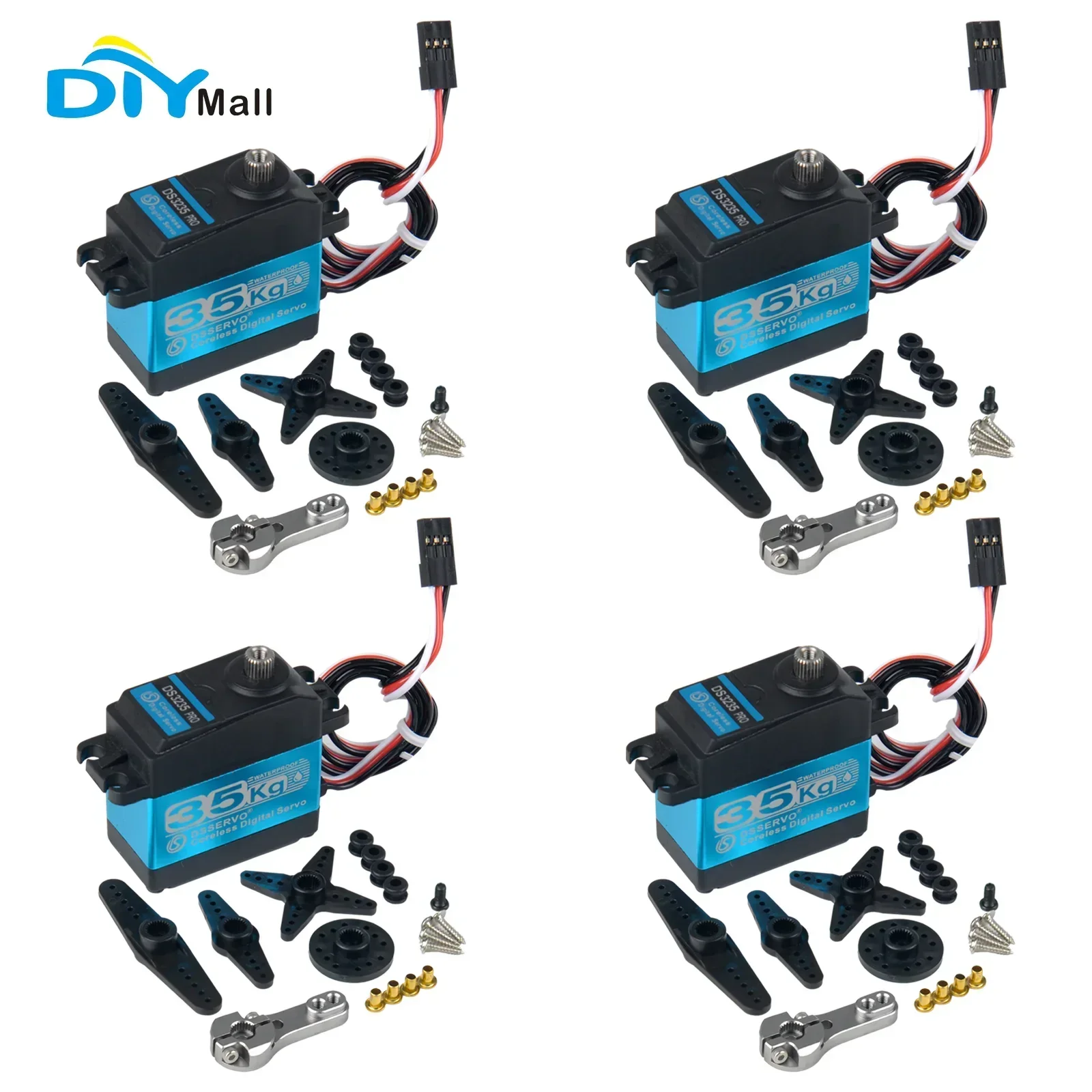 35kg 7.4V Digital Servo DS3235 PRO Coreless Cup IP66 Waterproof with 25T Servo Arm Servos for Robot