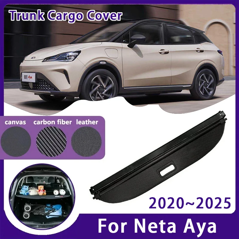 Car Rear Trunk Curtain Cover For Neta Aya V V-II Pro 2020~2025 Retractable Storage Trunk Rack Partition Shelter Auto Accessories