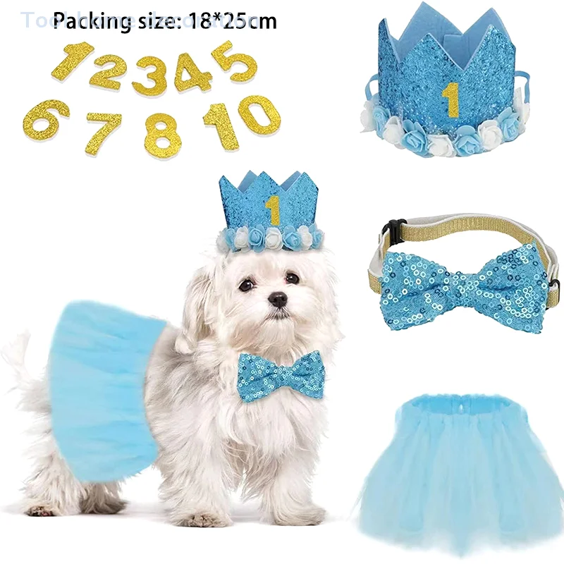 Make Your Pet's Birthday Special With This Adorable Dog Birthday Hat & Bandana Set