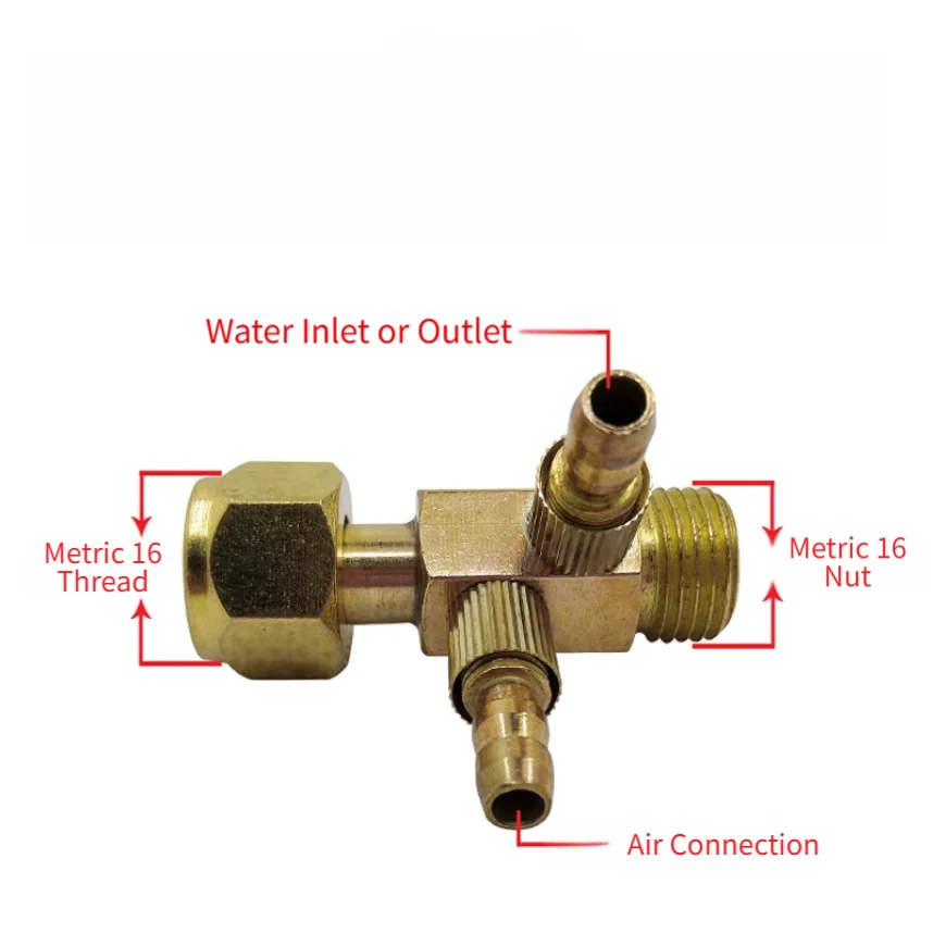 Copper Threaded Adapter Gas Metric 16 Adapter For Intensive Welding Tasks Welding Nozzle High Conductivity Copper