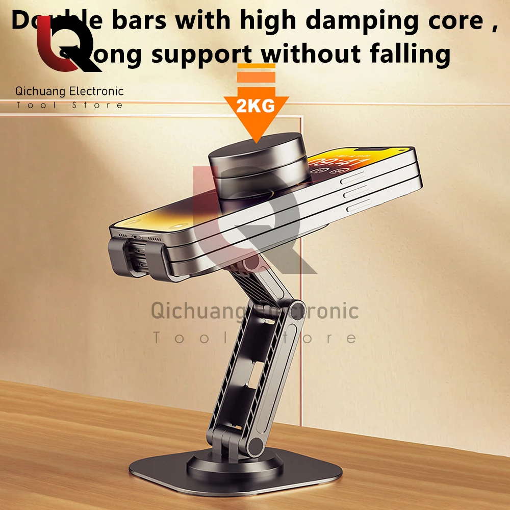 Folding Desktop Phone Holder Stand Cell Phone Mount Tablet Stand 360 degree Rotating Support For iPhone 14 13 Pro iPad Samsung