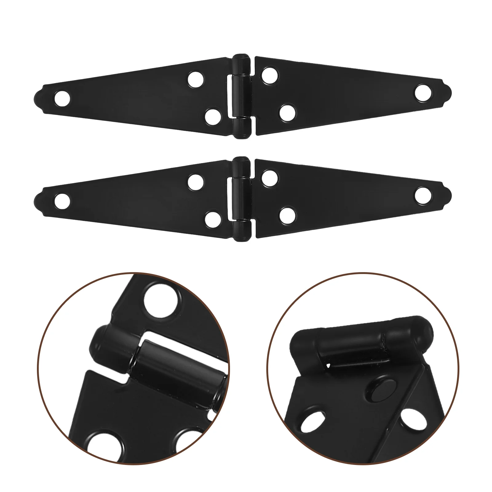 2 Pcs Heavy Duty Strap Hinges Zinc Plated Gate Hinges With Mounting Screw Door Hinges For Patios Yard Gates Sheds Barn Doors