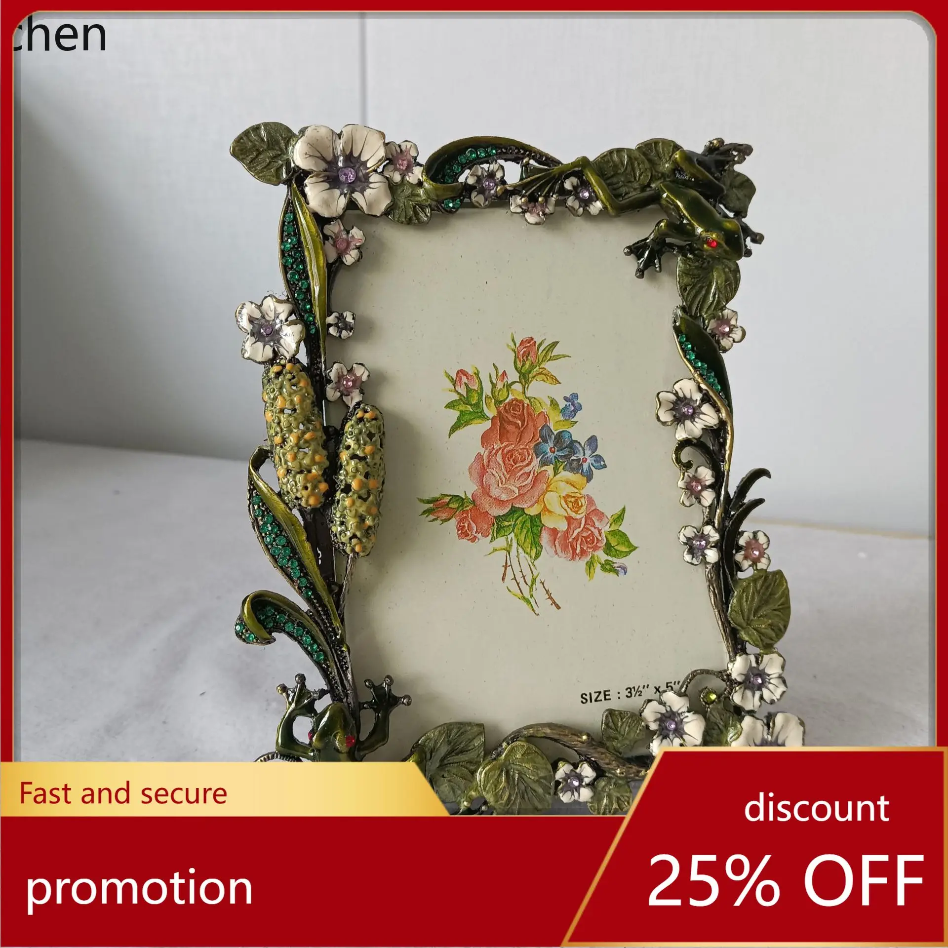 

Hxl enamel color metal photo frame new chinoiserie table metal photo frame
