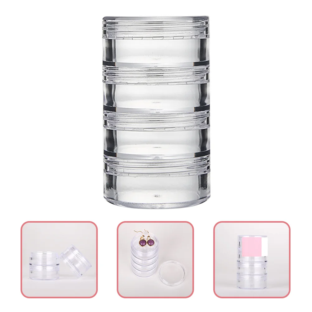 

3 Sets Eye Cream Box Leak-proof Face Bottles Round Jars Travel Containers Clear Storage