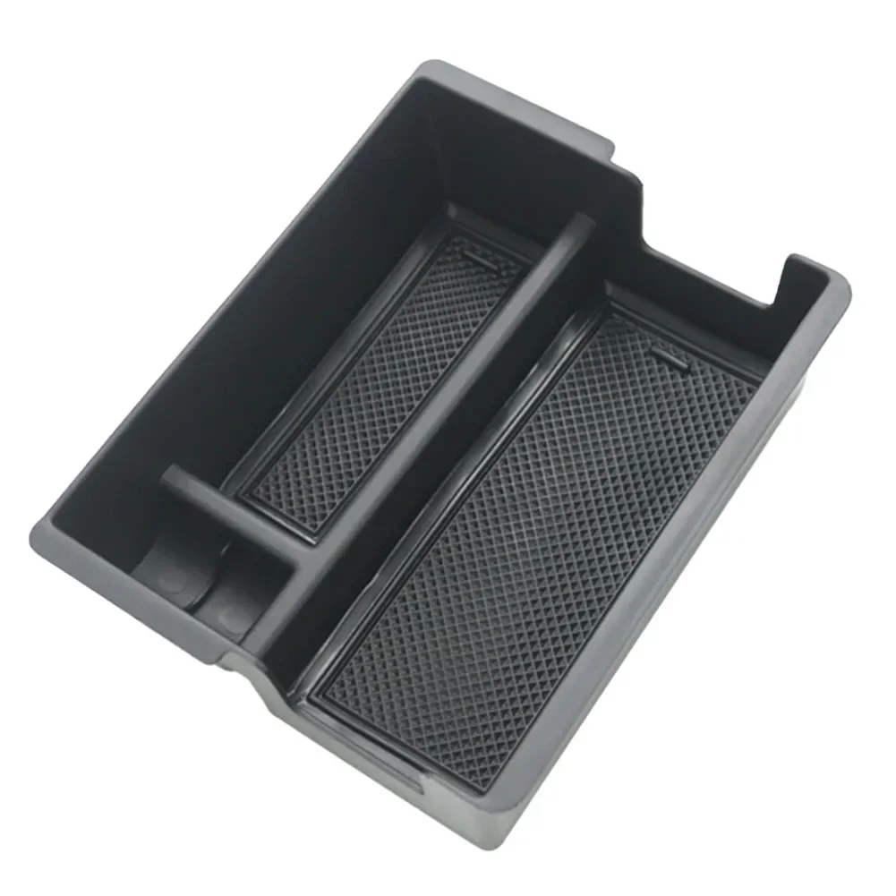 Car Interior Improvement Center Console Tray Black Armrest Easy Installation High Quality Fit High-Strength Material