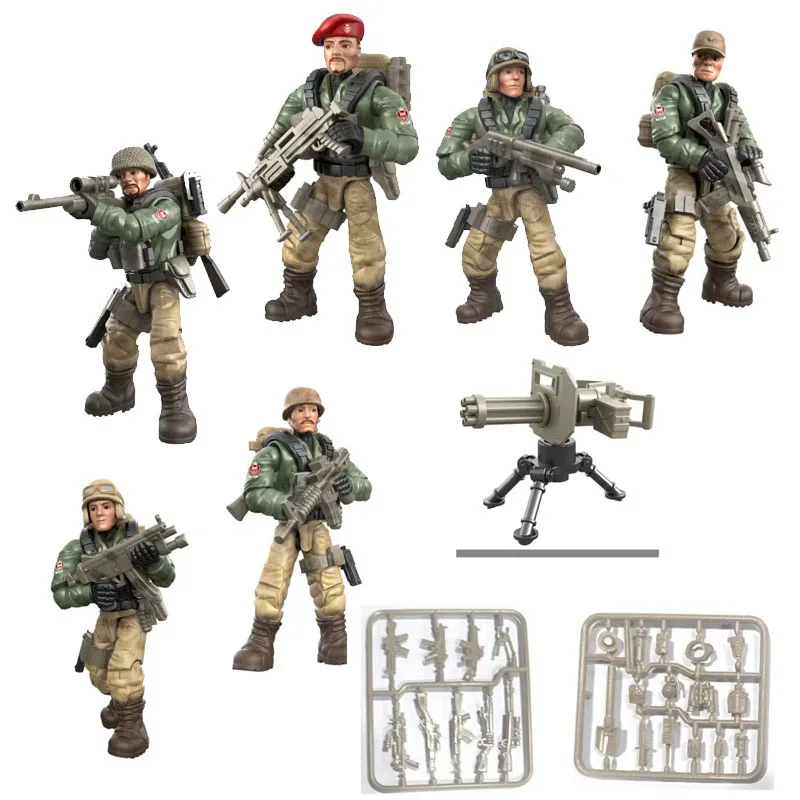 Ww2 Military Army Troops Batisbrick Mega Building Block Wild Wolf Special Forces Forces Action Figures Weapon Brick Toy For Boys