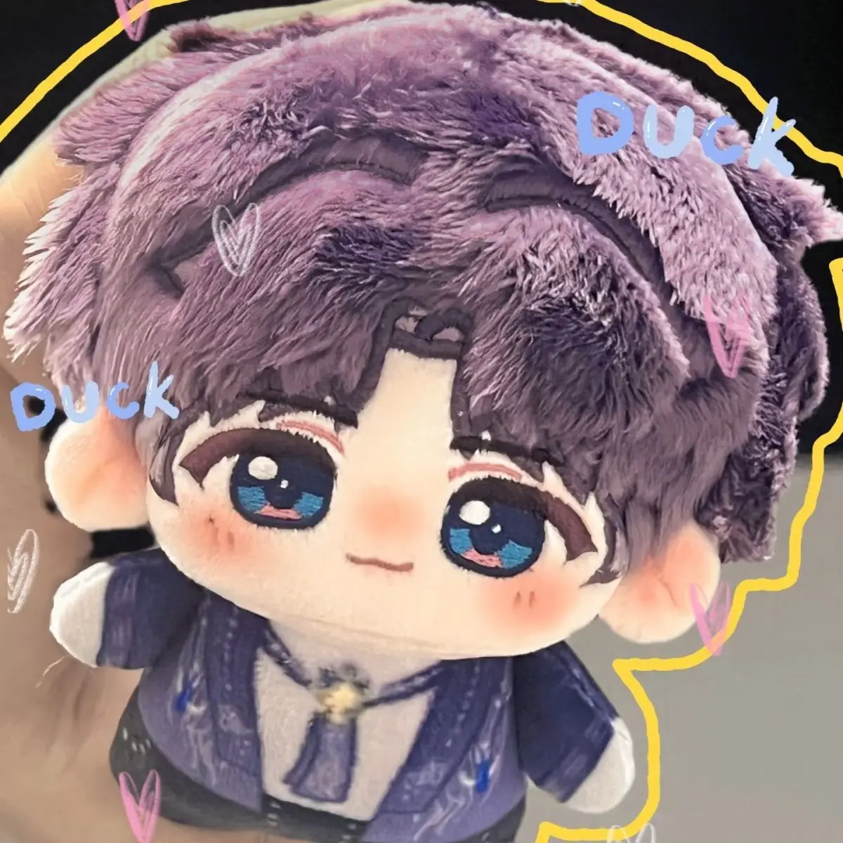 10cm Anime Love and Deepspace Zayne Cosplay Cat Ear Tail Plush Doll Stuffed Toys Pendant Backpack Keychain Plushie Kid Gift