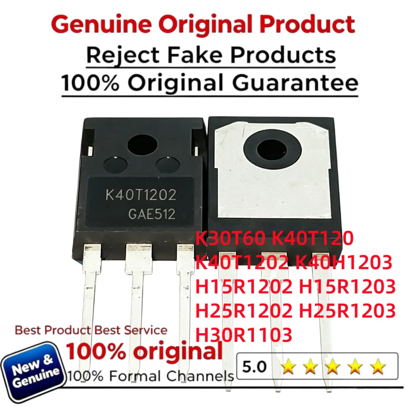5-10PCS 100% Brand New and Quality K30T60 K40T120 K40T1202 K40H1203 H15R1202 H25R1203 H30R1103 H15R1203 H25R1202 TO-247