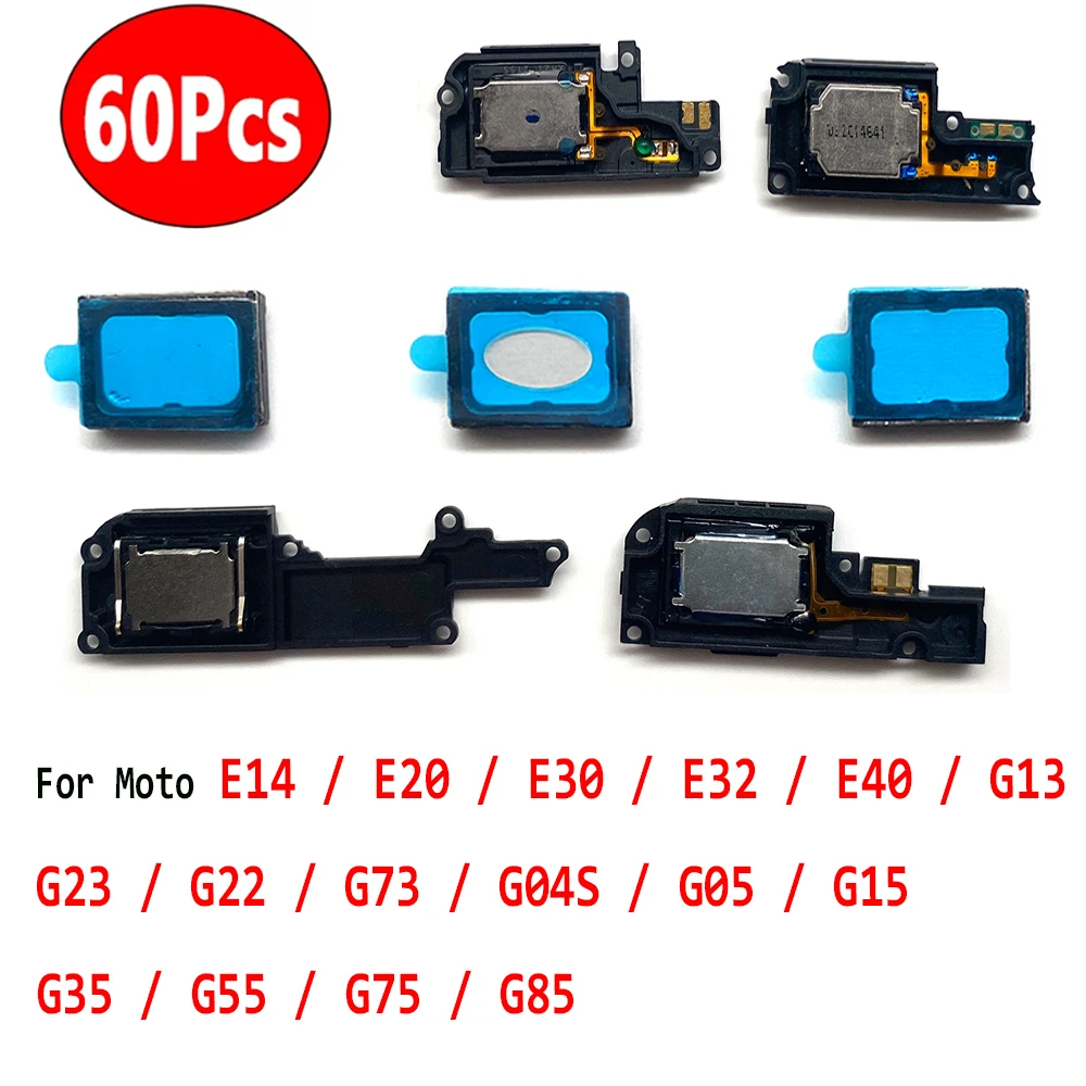 

60 шт., запасные части для громкоговорителя, зуммера, звонка для Moto E20 E30 E32 E40 G13 G23 G22 G73 G55 G35 G15 G05 G75 G85 G04S E14