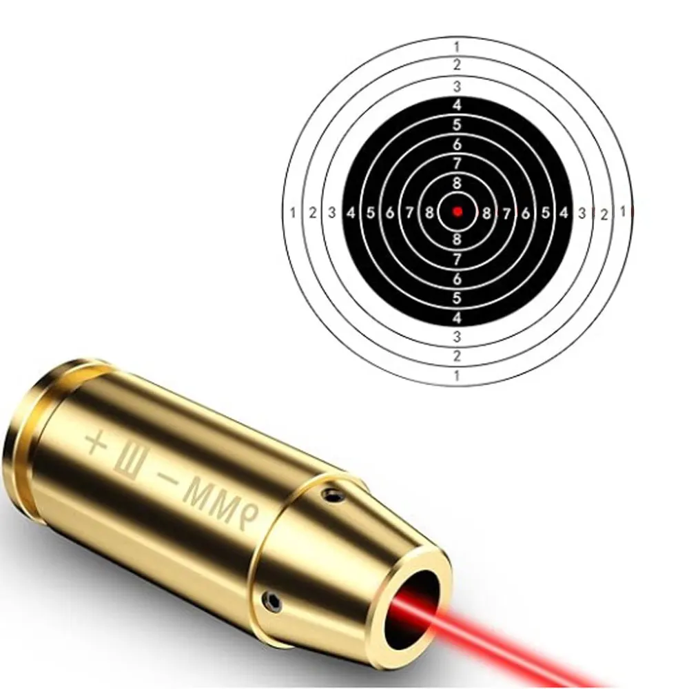 Outdoor Sports Training Equipment Tactical Red Laser Bore Sighter 9mm Adult CS Game Calibrator Toy Accessories QG507