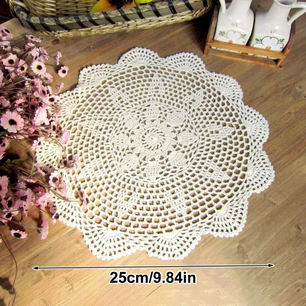 New Round Crochet Doilies Crochet Cotton 35/40CM Cotton Doilies Crochet Placemats