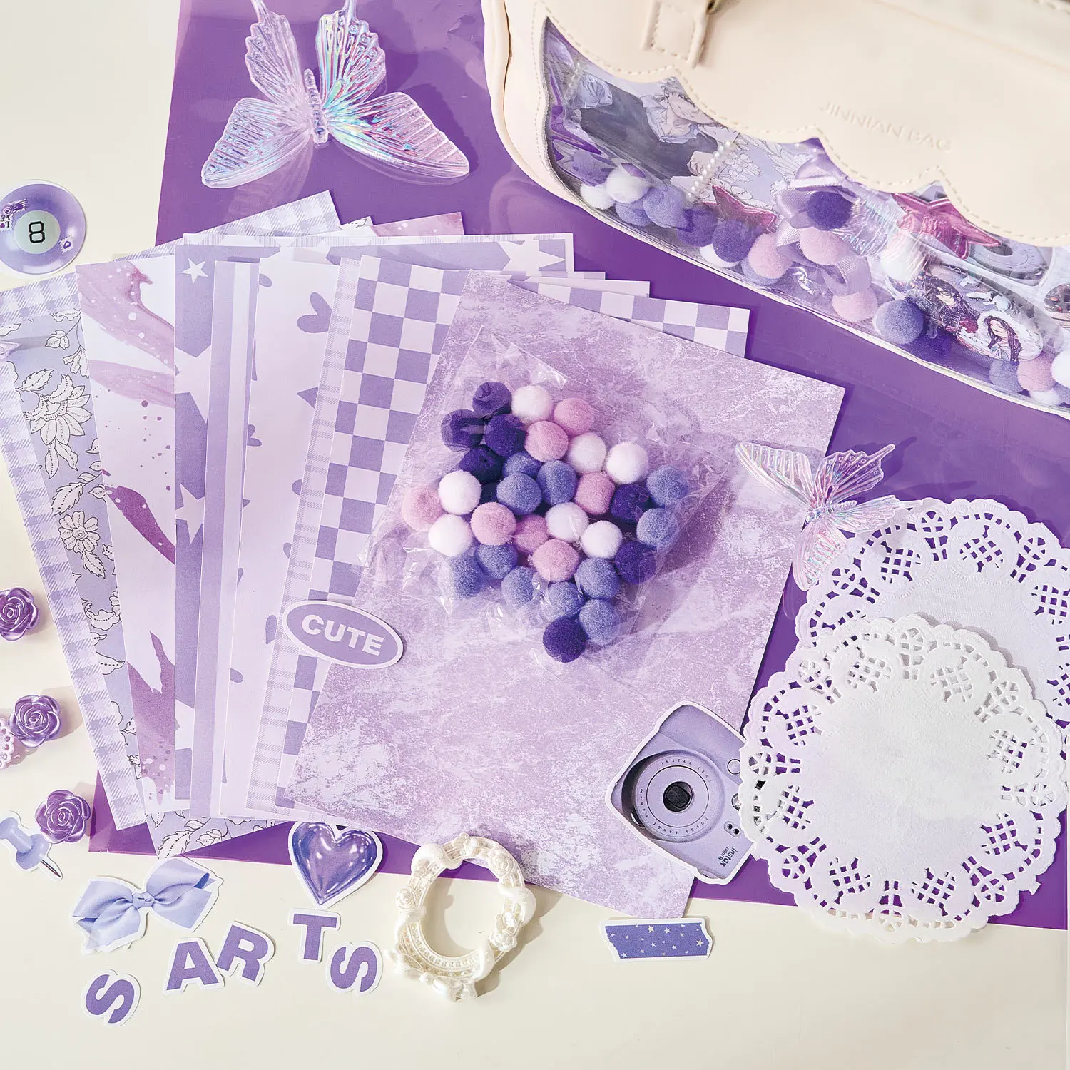 Dream shop series Lace DIY sticker collage Decorative paper Scrapbooking Material handmade Diary Album Junk Journal Supplies