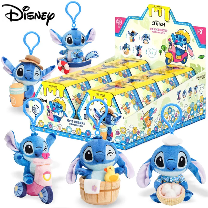 Original Anime Stitch peluche juguetes Kawaii TV mismo papel caja ciega colgante muñeca niños regalos de cumpleaños pareja modelos