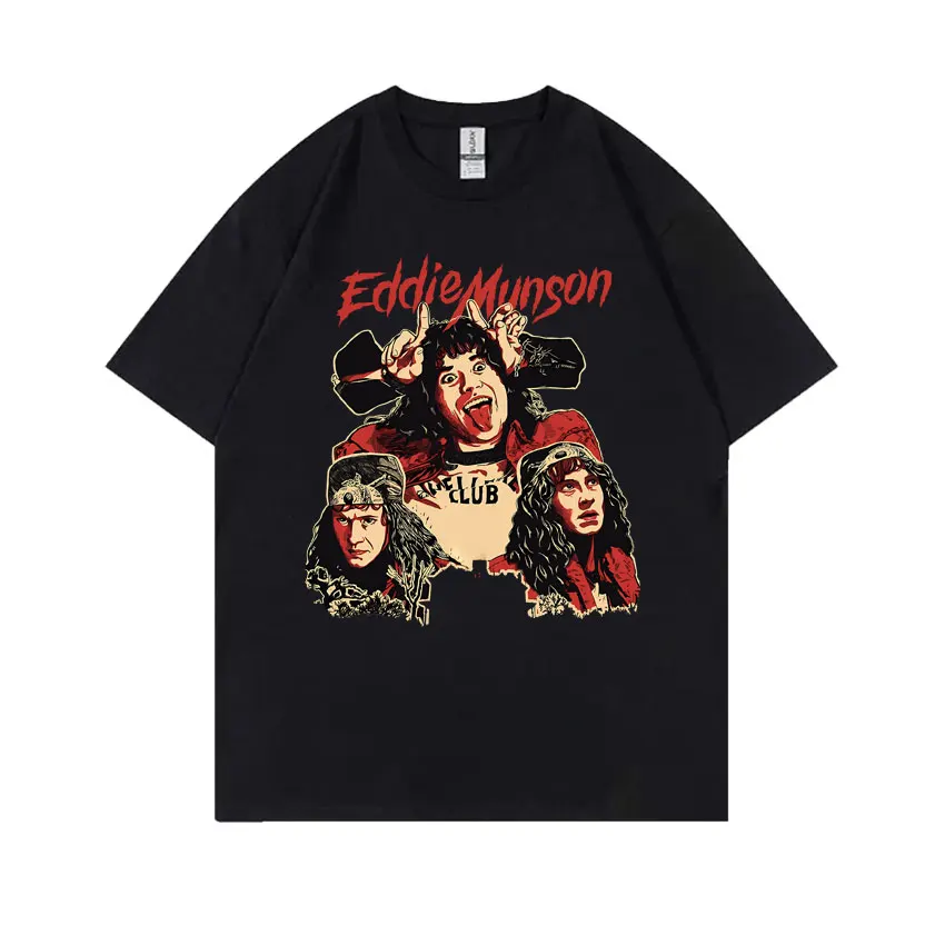 Eddie Munson Graphic T-shirts The Demogorgon Cannibal Flower Monster Merch T-shirt Men Women Retro Fashion Oversized T Shirts