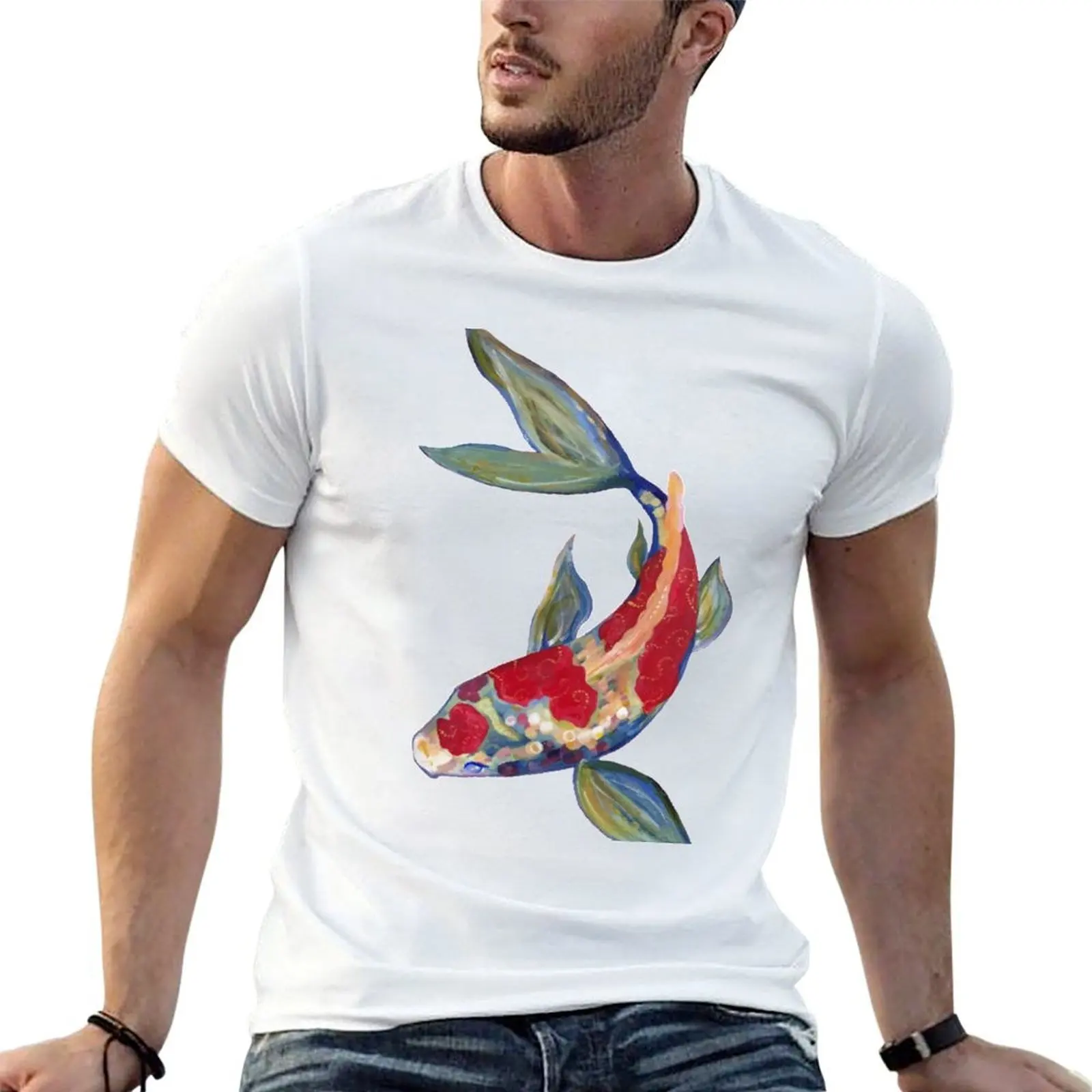 

Koi T-Shirt t shirts designer t shirt men 100% cotton luxury brand man t shirts for men casual T-shirt