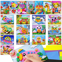 20PCS 3D EVA Foam Sticker Puzzle DIY Game Cartoon Animal Early Learning Education Toys for Children Birthday Gift Multi-patterns