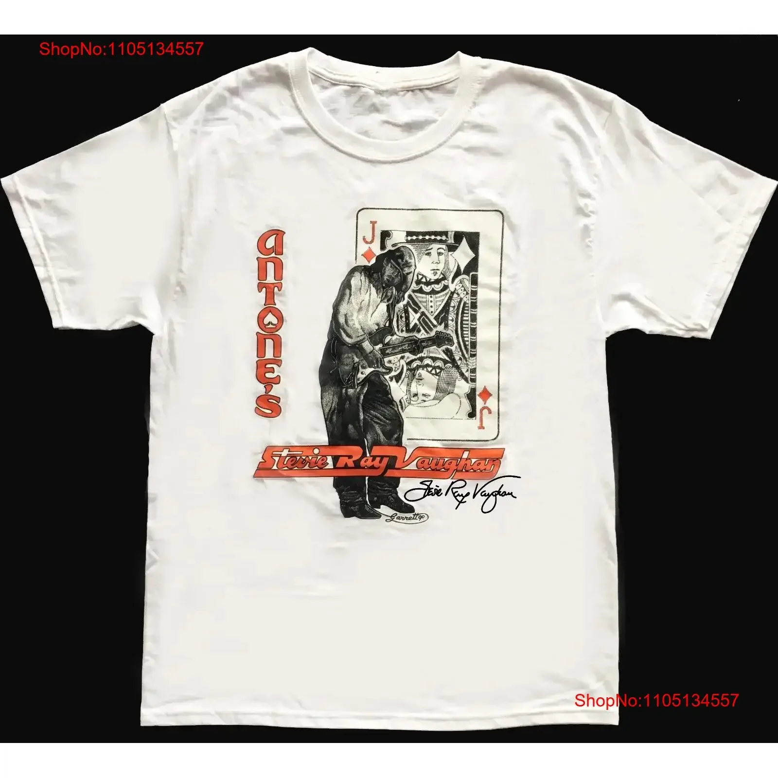 Vintage Antones Stevie Ray Vaughan T Shirt White Men S 234XL 1H0009 vintage Washed designer clothes Breathable streetwear
