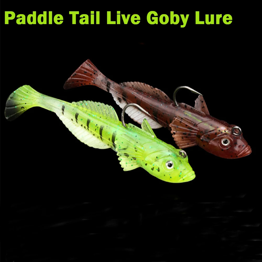 1/3pcs Live Goby Bait 5g15g Saltwater Fishing Paddle Tail Soft Shad Lures Silicone Minnow Wobblers Artificial Bait Bass Jigs