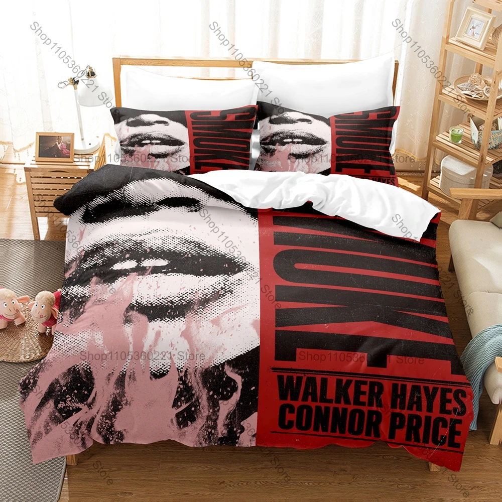 Connor Price Bedding Set Duvet Cover + 2 Pillowcases Canadian Pop Rap Friends & Family Tour Retro Bedroom Decor
