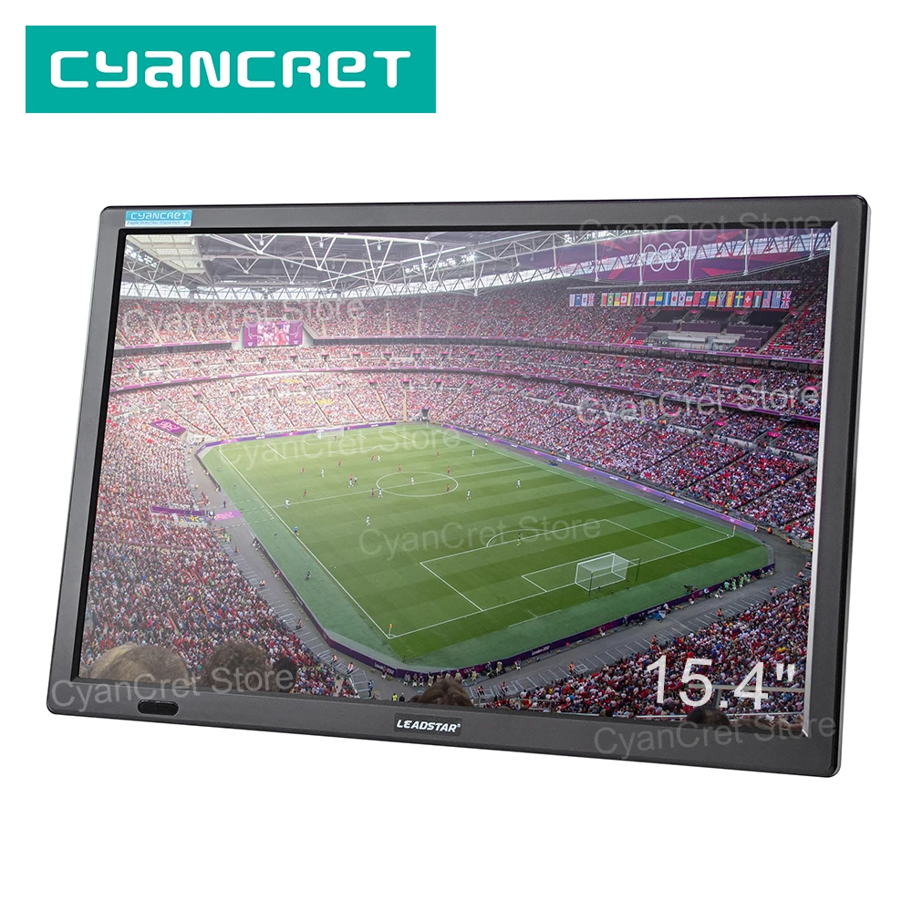 Leadstar D16 15.4 Inch Groot Scherm Draagbare Tv DVB-T2 Atsc Tdt Digitale Analoge Televisie Ondersteuning H265 Ac3 Hd Voor Auto Keuken Huis