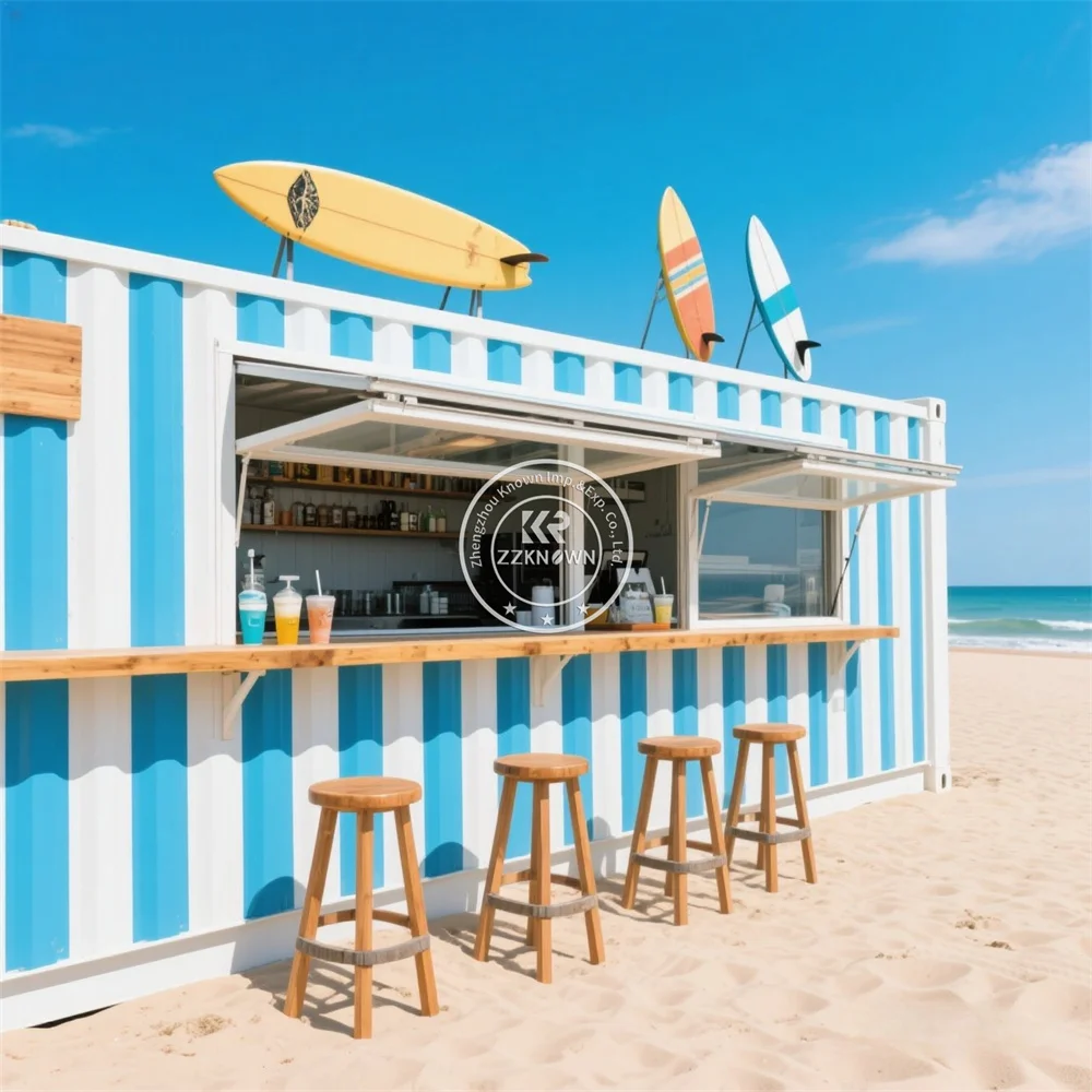

Prefabricated Container Store Tiny Office Shop Movable Steel Coffee Kiosk Container Shop Street Coffee Snack Container Bar