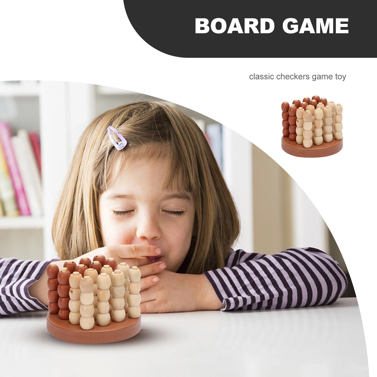 

1pc Four In A Row Checker Educational Thought Parent-Child Interactive Travel Chess Game