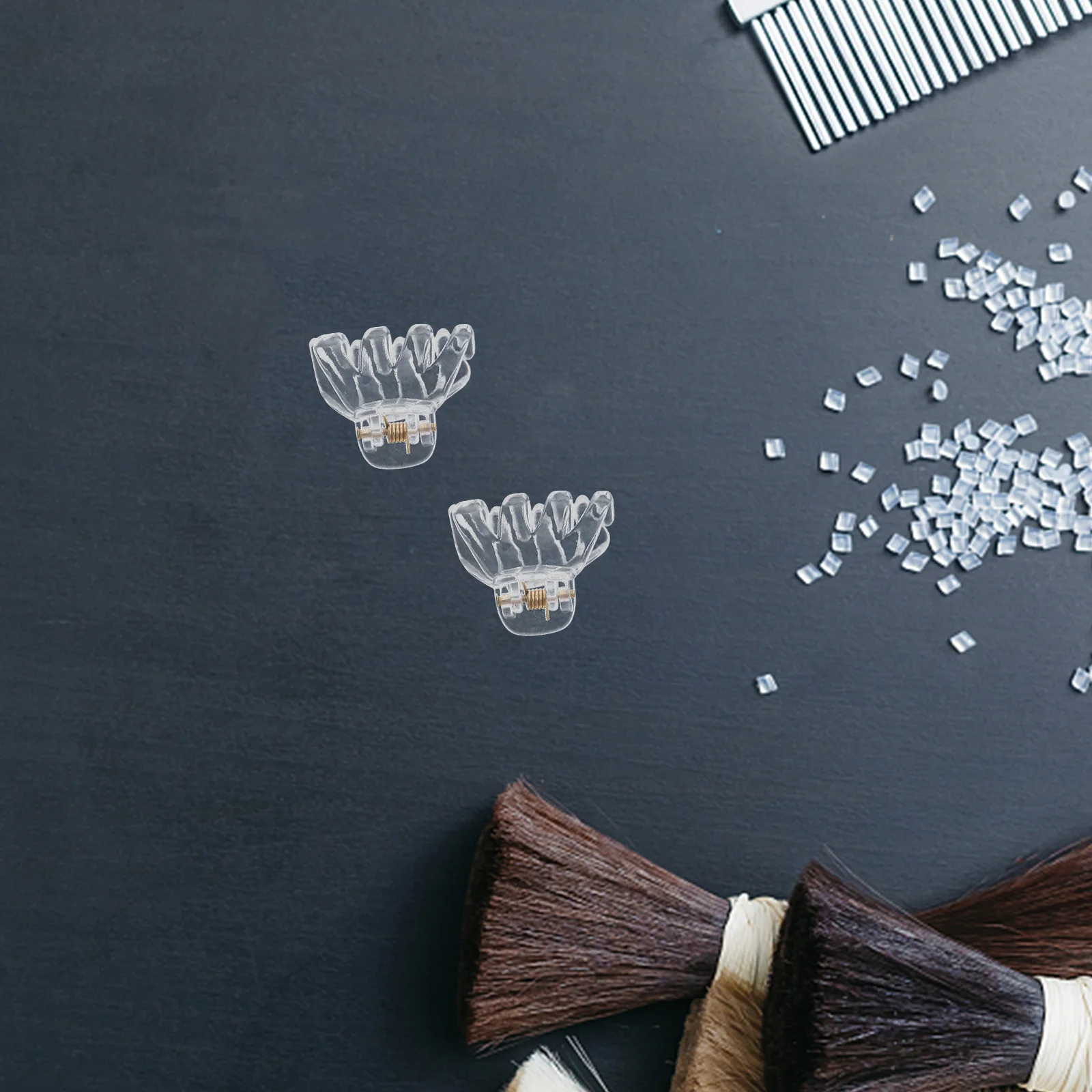 24 peças garras de cabelo de polvo pequeno plástico durável transparente acessórios de aperto de cabelo para mulheres uso diário