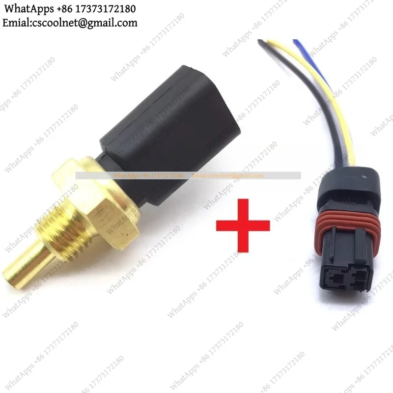 JS02 Coolant Temperature Sensor with Connector for Clio Scenic Kangoo Megane Replacement 7700101968 7700101968