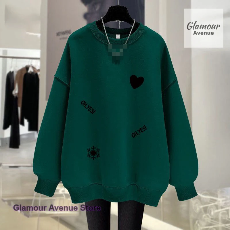 

Korean version of Fat Mom Sweater Women Plus Size Middle-aged Spring and Autumn New Loose Slim Round Neck Long Sleeve Shirt