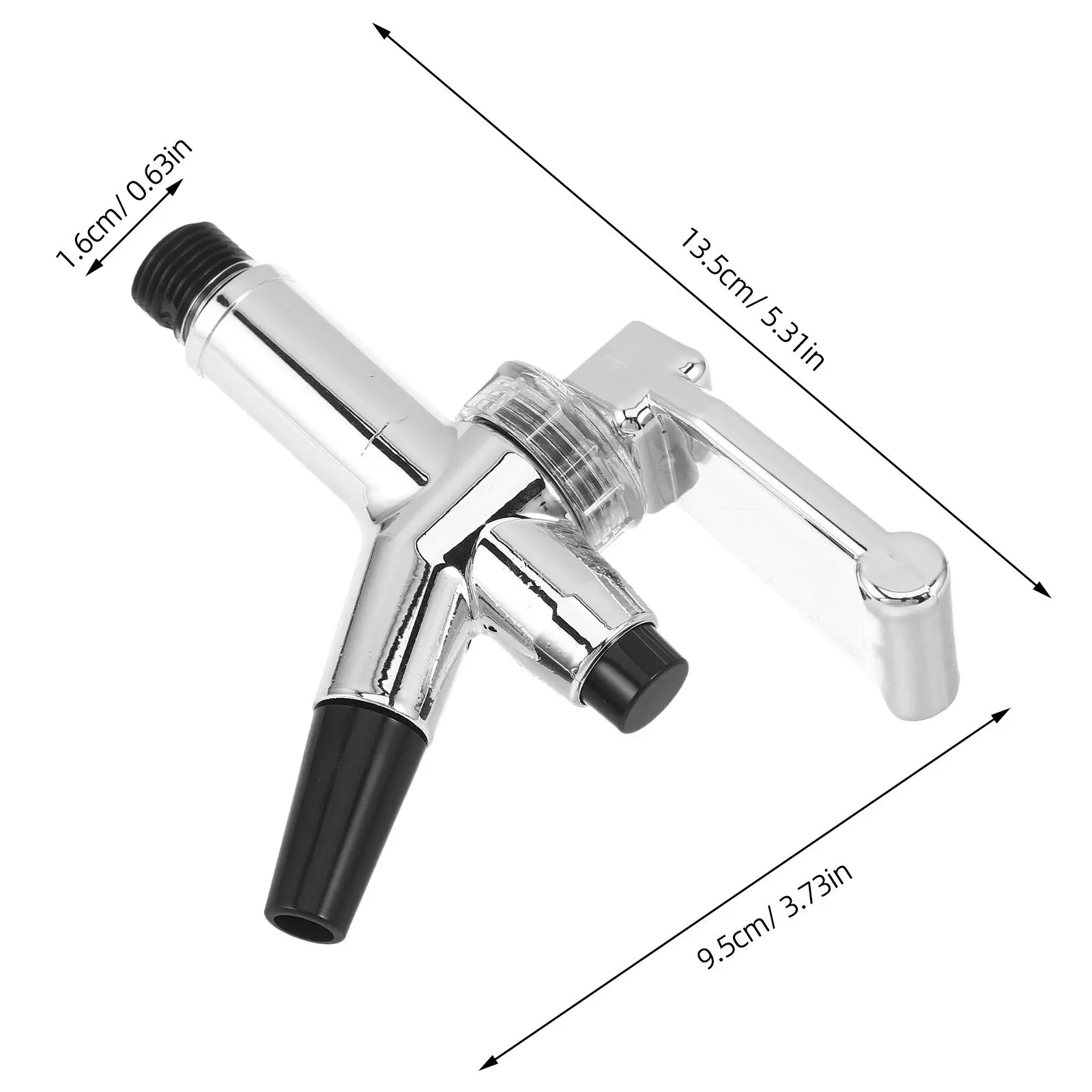 Draft Beer Tower Dispenser Tap 063 Threaded Plastic Beverage Faucet for Home Kitchen Bar Draft Beer Spigot Replacement Parts
