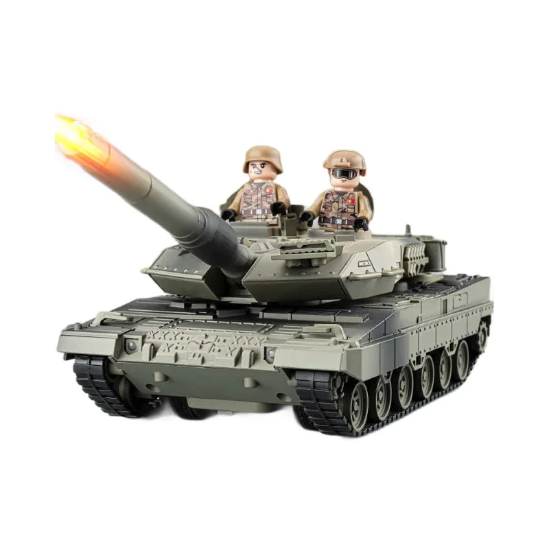 Leopard 2, carro armato da battaglia principale T99a, modello di veicolo spray in lega, veicolo blindato cingolato di simulazione, auto giocattolo per bambini con accessori