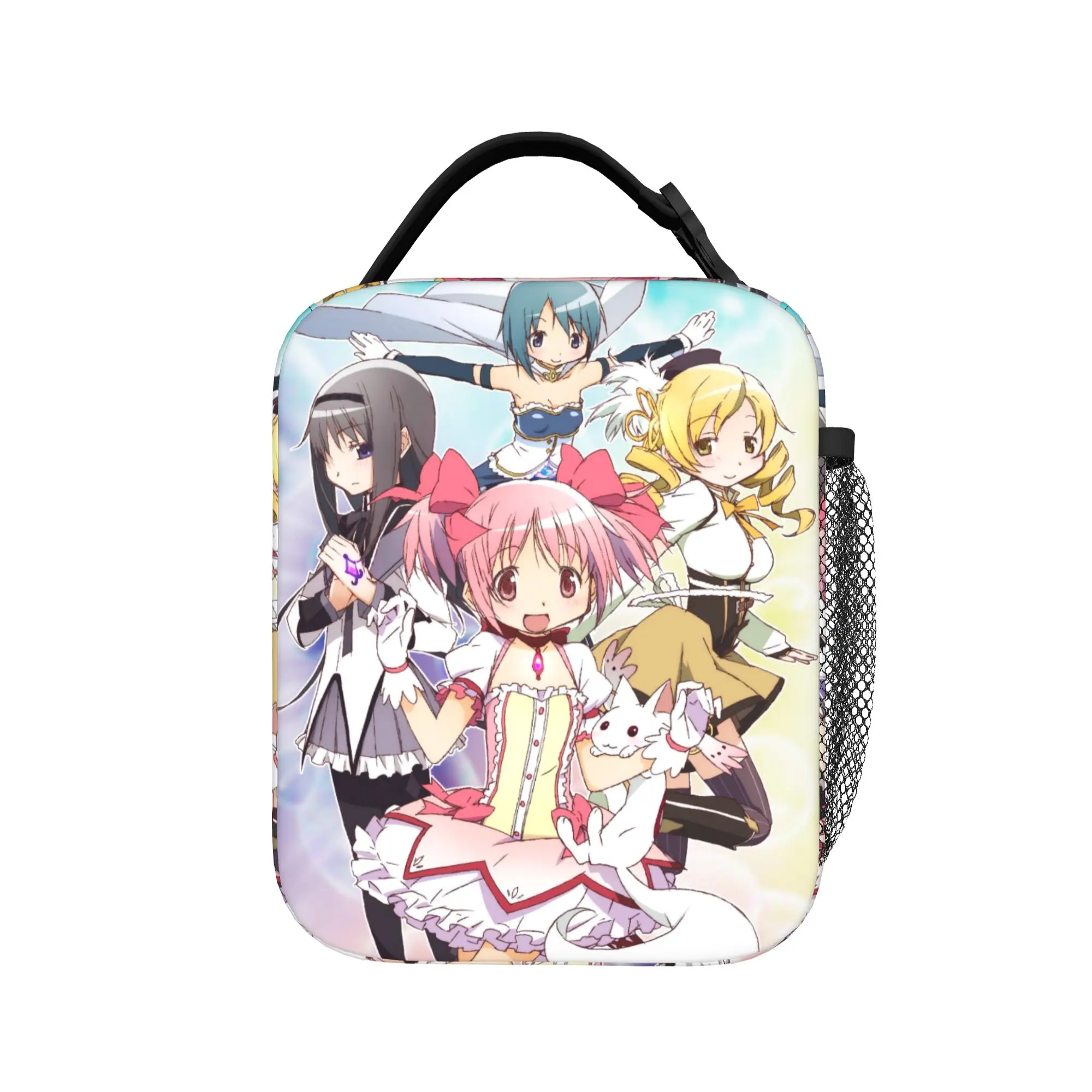 Puella Magi Madoka Magica Anime Thermal Insulated Lunch Bags  Reusable Food Bag Thermal Cooler Food Box