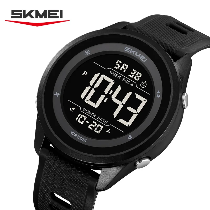 

SKMEI 2498, студенческие спортивные электронные часы, тонкий нейлоновый ремень, будильник, ночник, водонепроницаемые часы